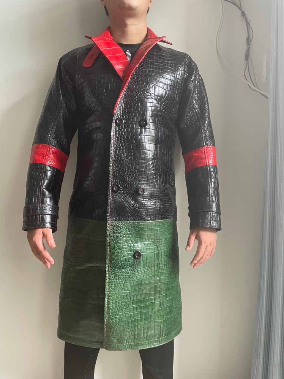 handmadeleather68 Crocodile Leather Jacket