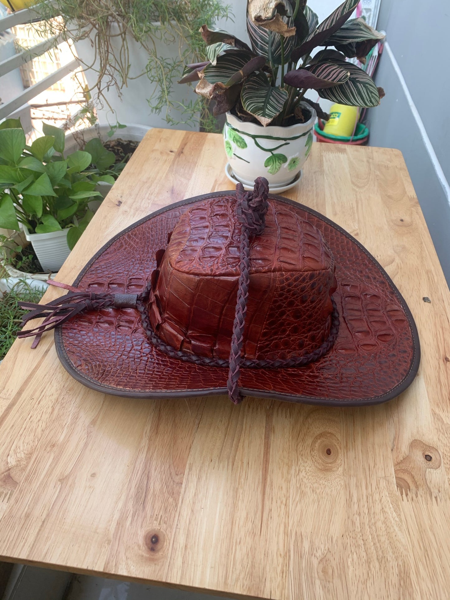 crocodile leather cowboy hat