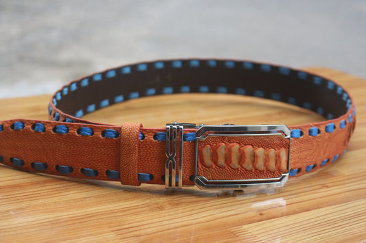 Ostrich nubuck Ostrich leather belt men