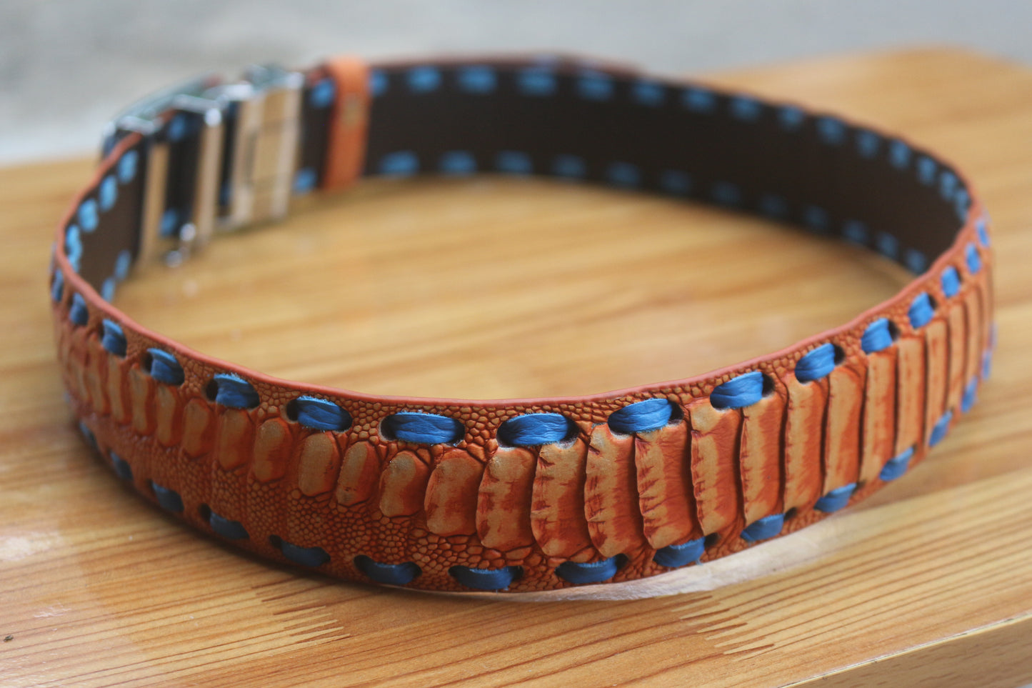Ostrich nubuck Ostrich leather belt men