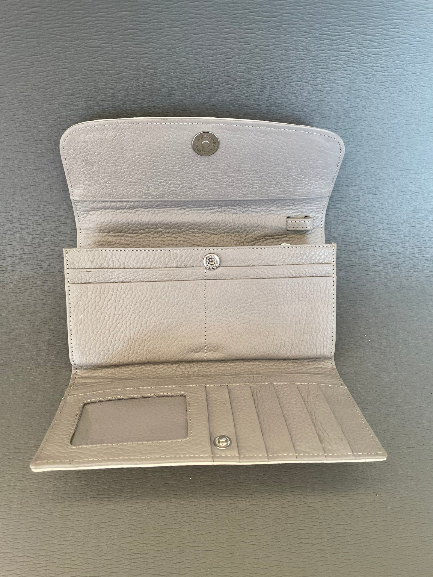 Albino crocodile leather tri-fold wallet for women