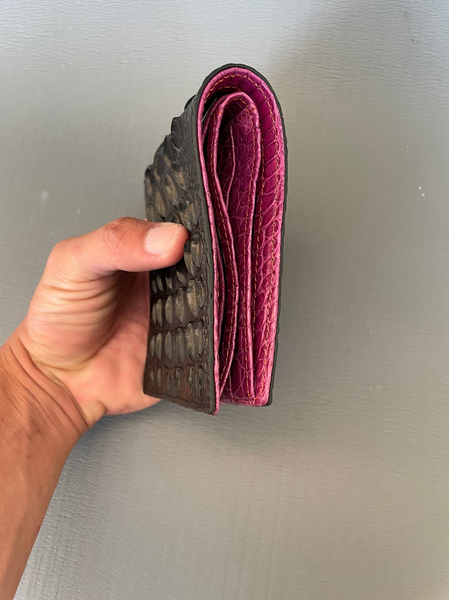 crocodile leather wallet for men