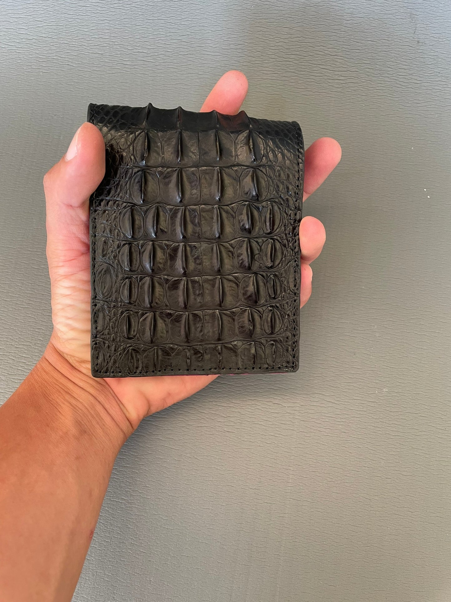 crocodile leather wallet for men