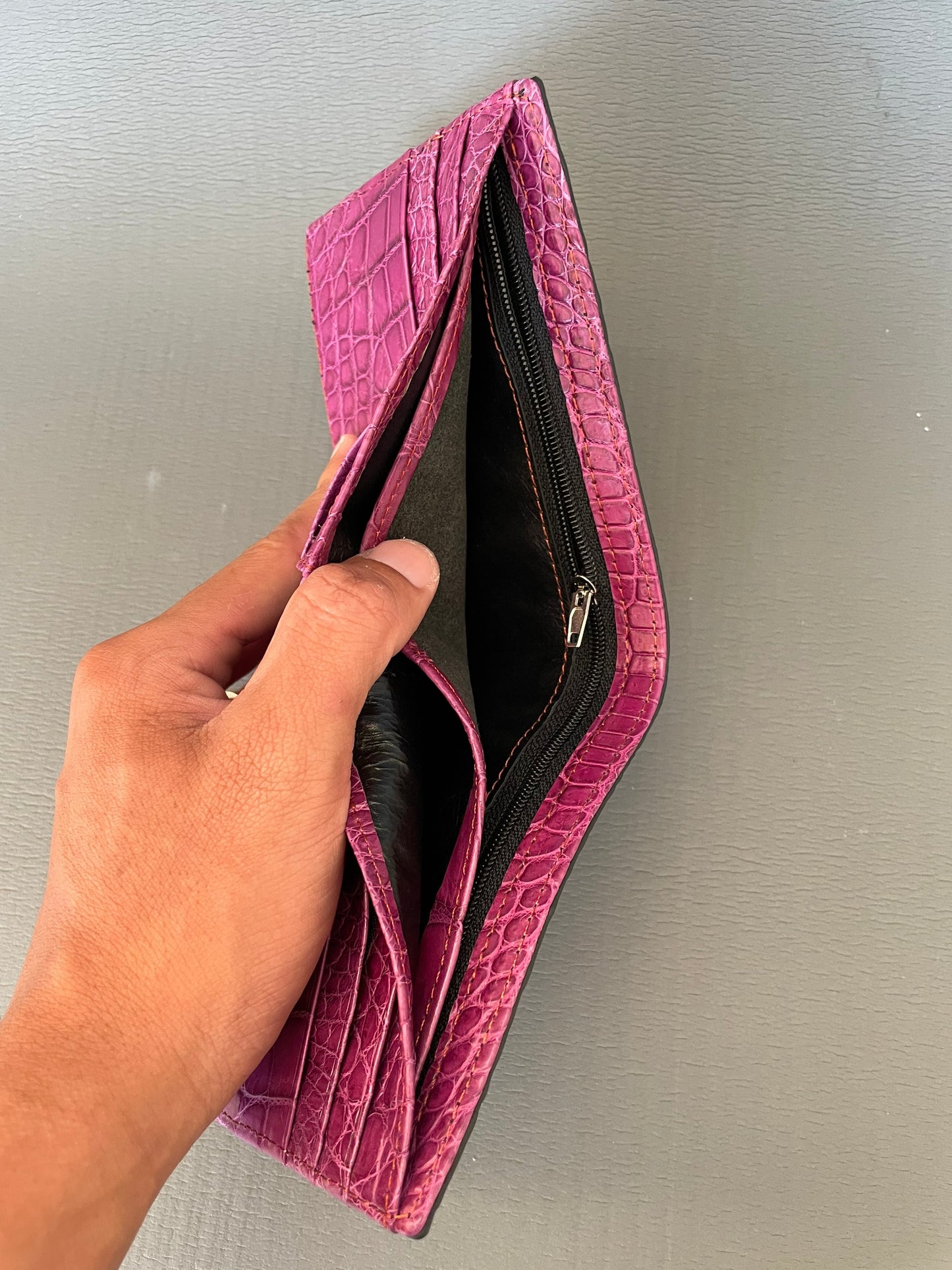 crocodile leather wallet for men