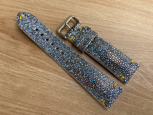 multicolor stingray leather watch strap
