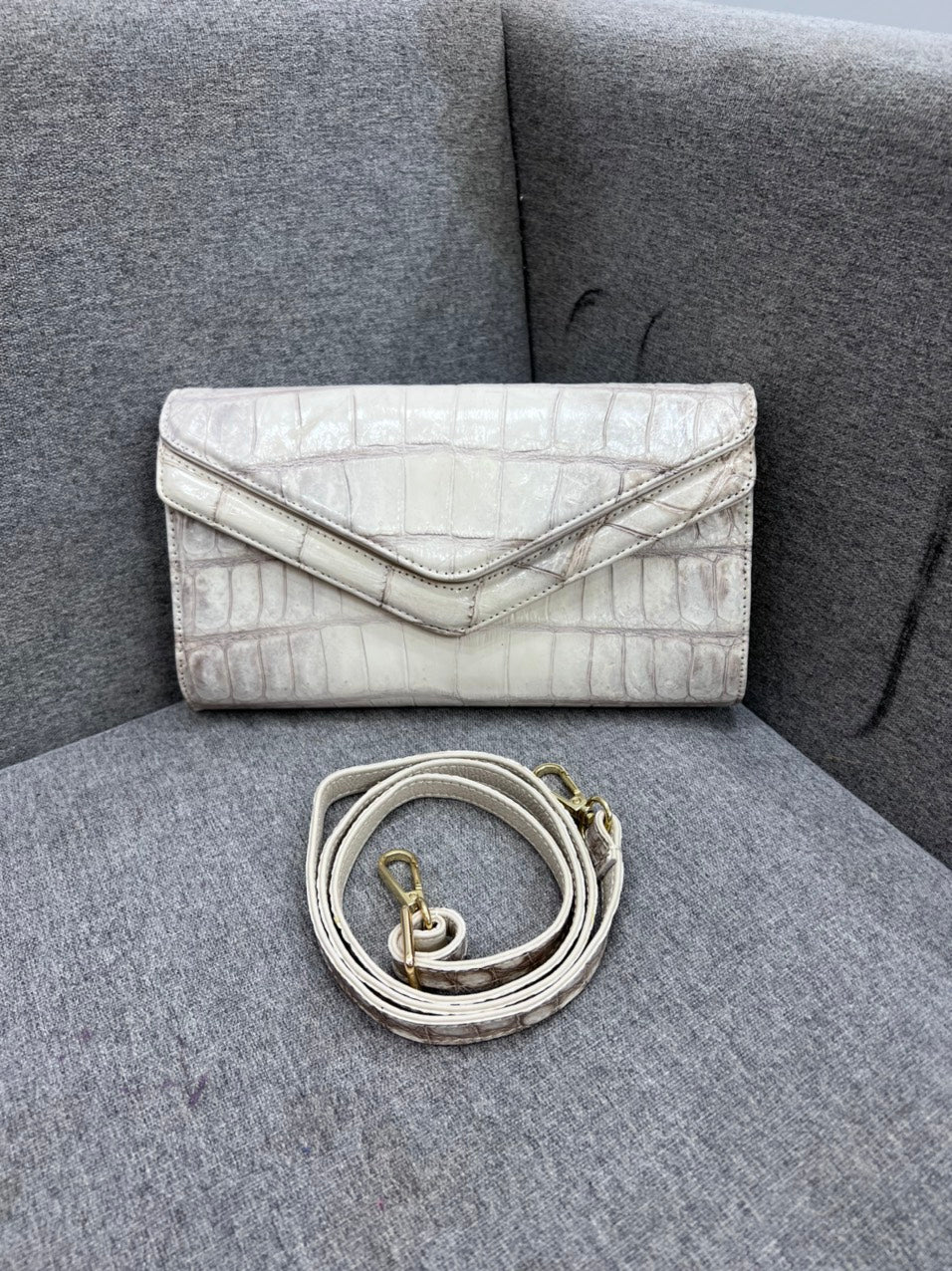 Alligator leather clutch for women