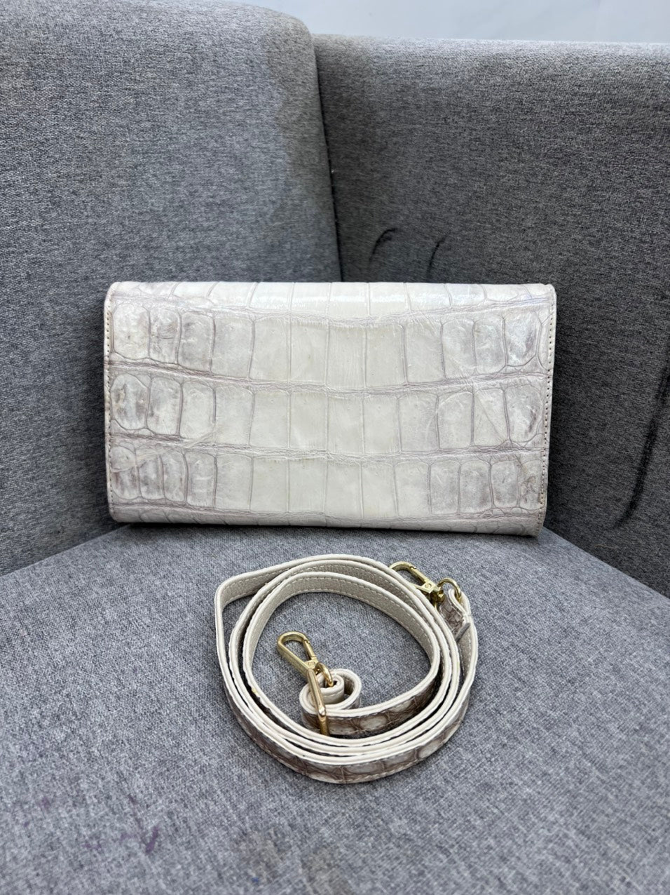 Alligator leather clutch for women