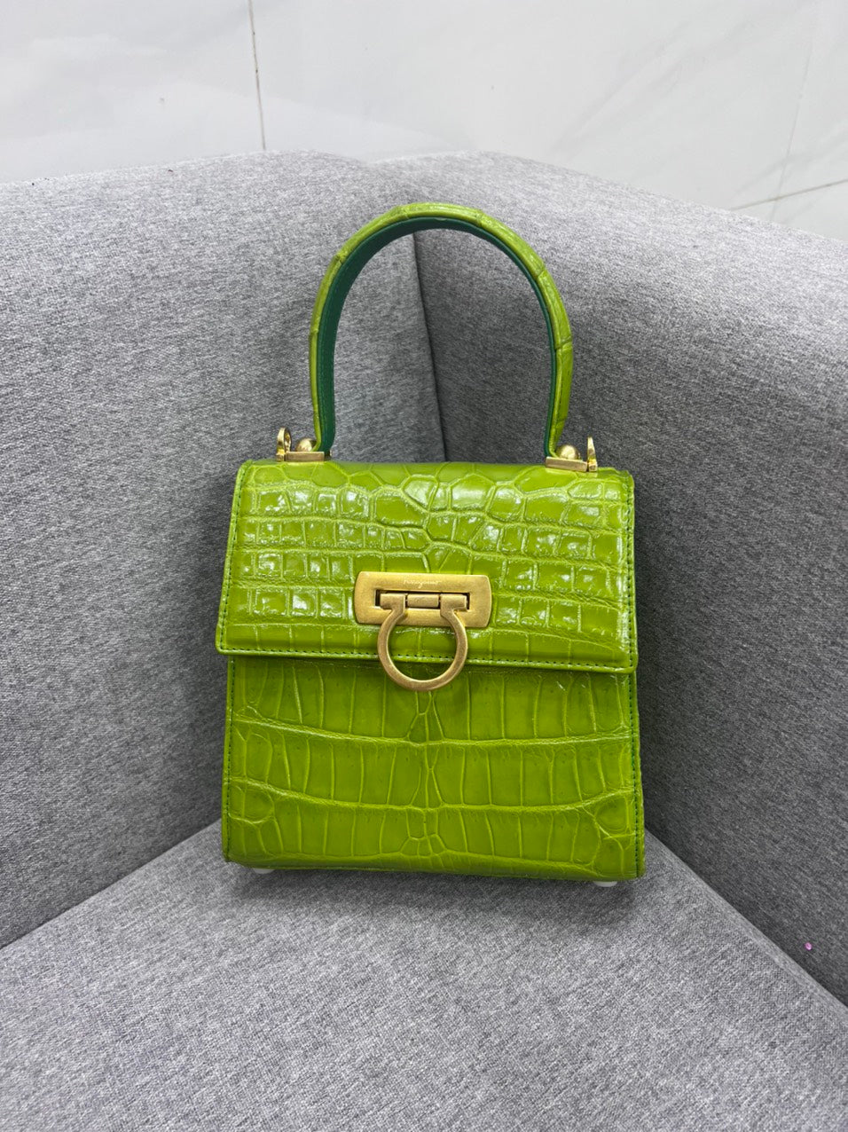 Genuine alligator leather salvatore bag