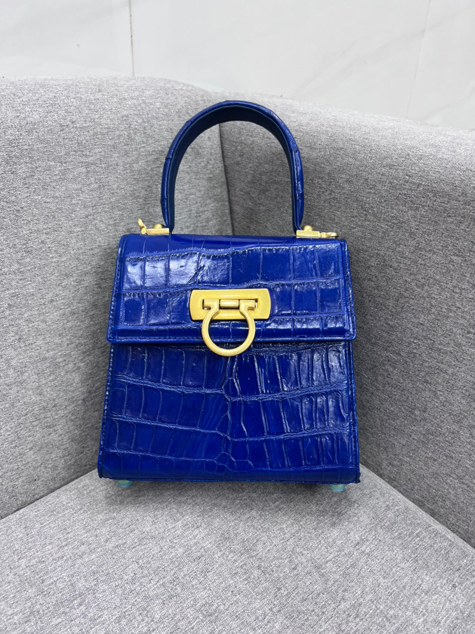 Genuine alligator leather salvatore bag