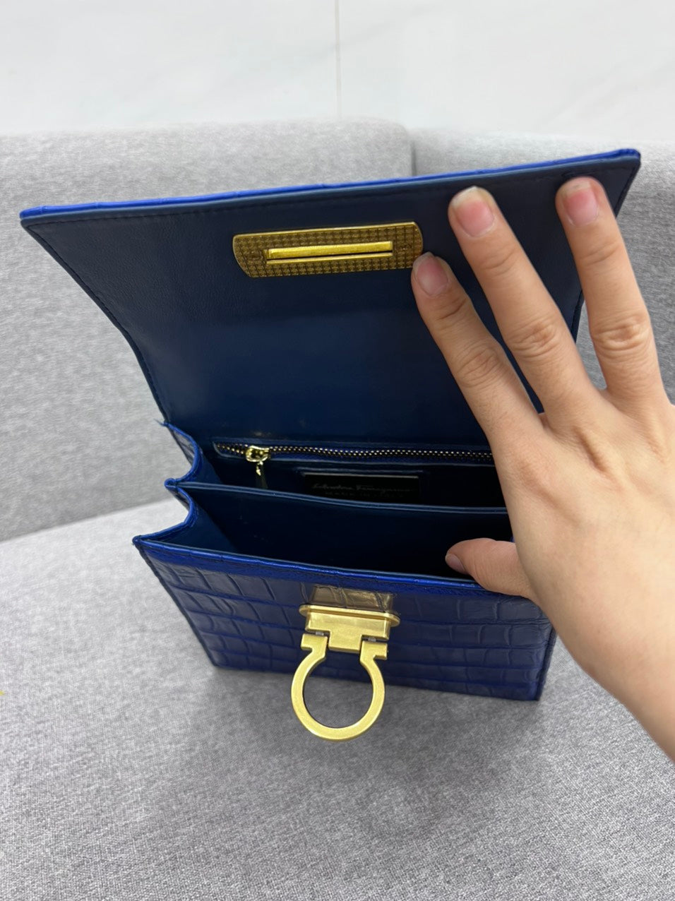 Genuine alligator leather salvatore bag