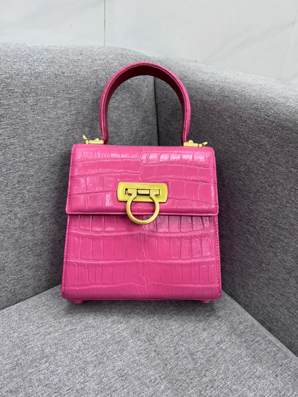 Genuine alligator leather salvatore bag