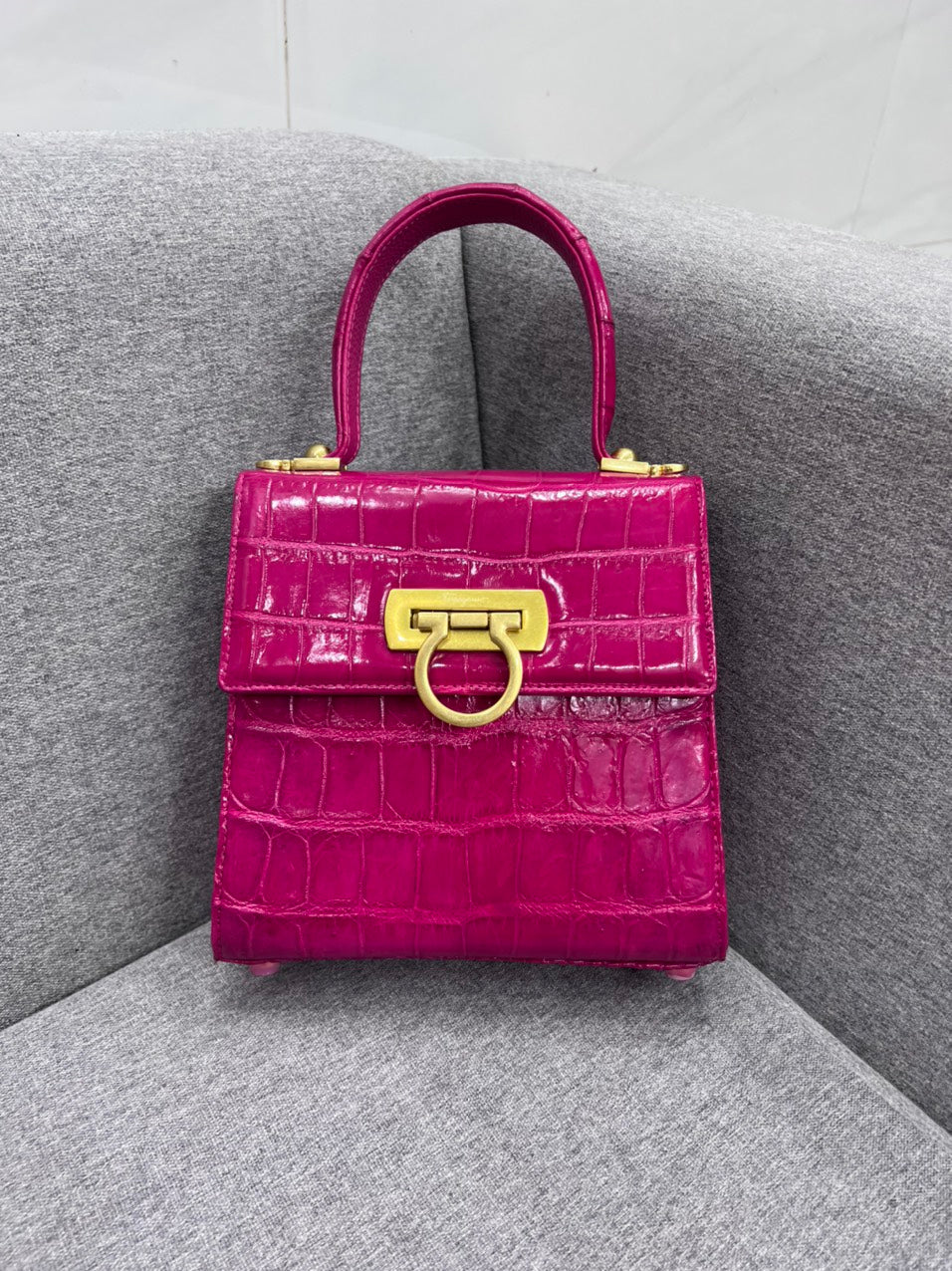 Genuine alligator leather salvatore bag