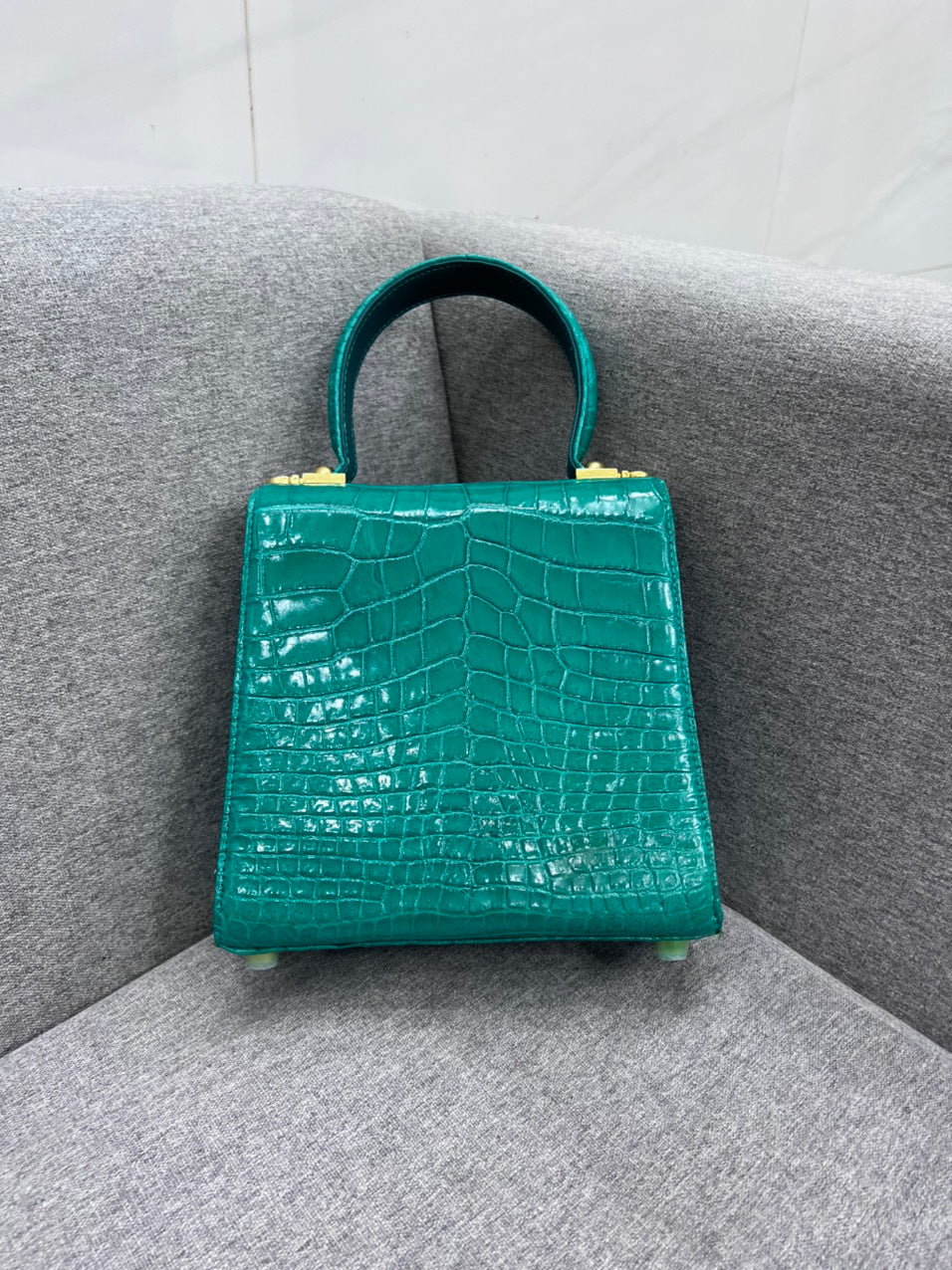 Genuine alligator leather salvatore bag