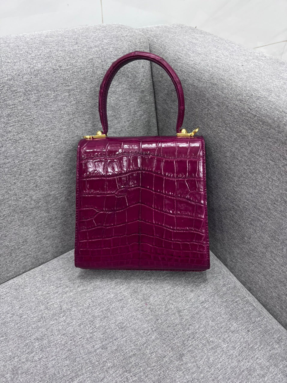 Genuine alligator leather salvatore bag