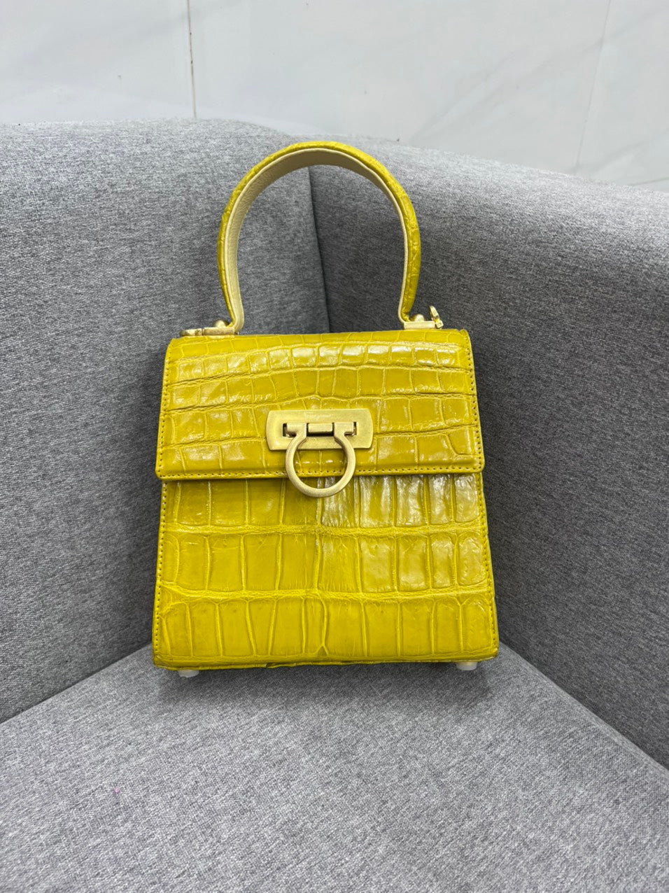 Genuine alligator leather salvatore bag