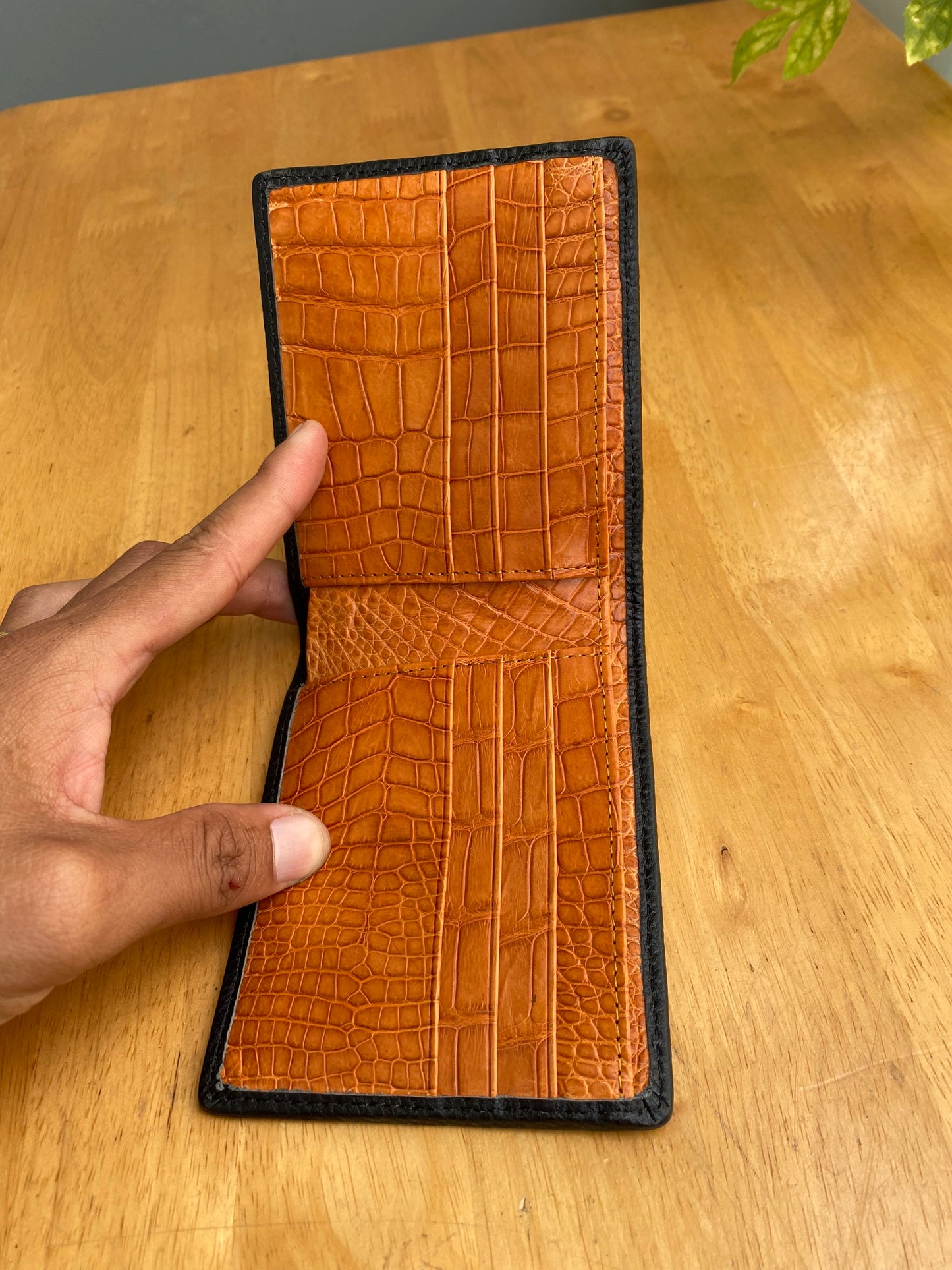 genuine crocodile leather wallet