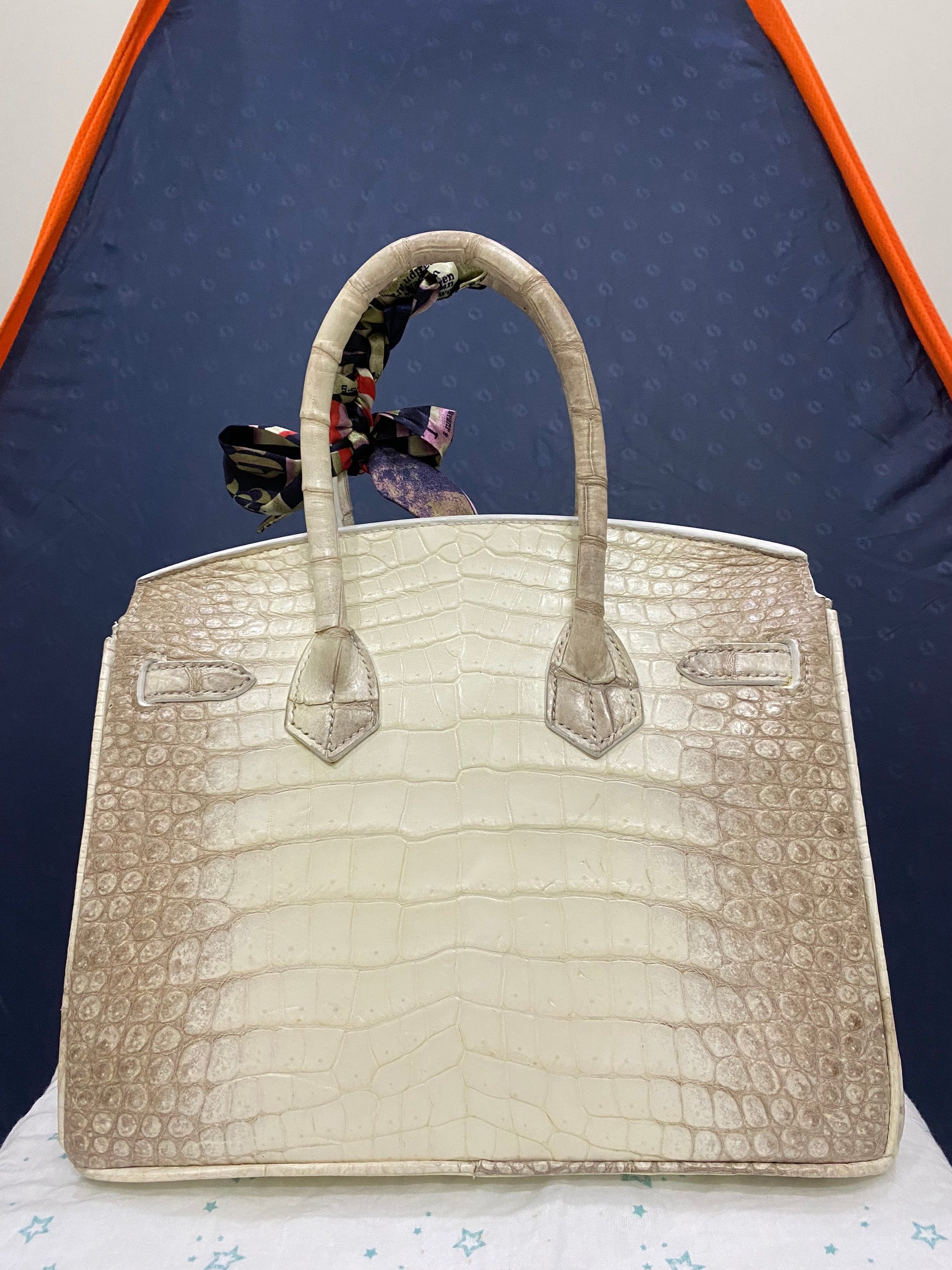 White himalayan best sale crocodile birkin bag